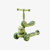 2-in-1 Sit-to-Stand – Cute Cartoon Scooter with Lights & Music